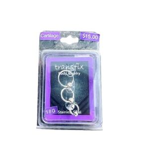 NIB- Transfix 18G Stainless Steel Captive Hoop Cartilage Earrings – NEW 3 Pack